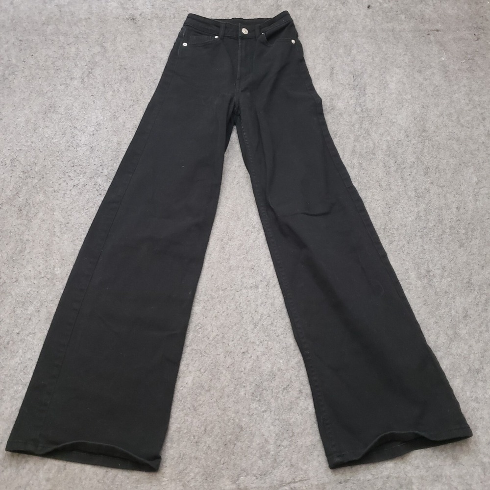 H&M Black Wide Leg Flare Jeans
